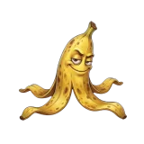 A discarded banana peel.