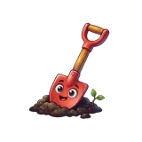 A garden shovel.