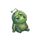 A sad, smudged creature.