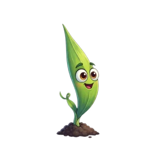 A tiny corn sprout.